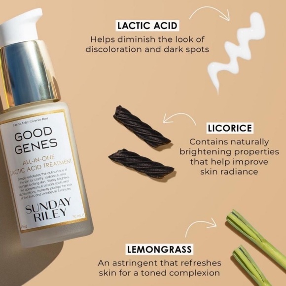 ▪️ 5/$25 SUNDAY RILEY Good Genes Lactic Acid Treatment - .17 oz NWOB - Picture 3 of 6